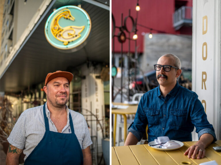Fiore Tedesco (left) and Adam Orman are co-owners of L'Oca d'Oro.