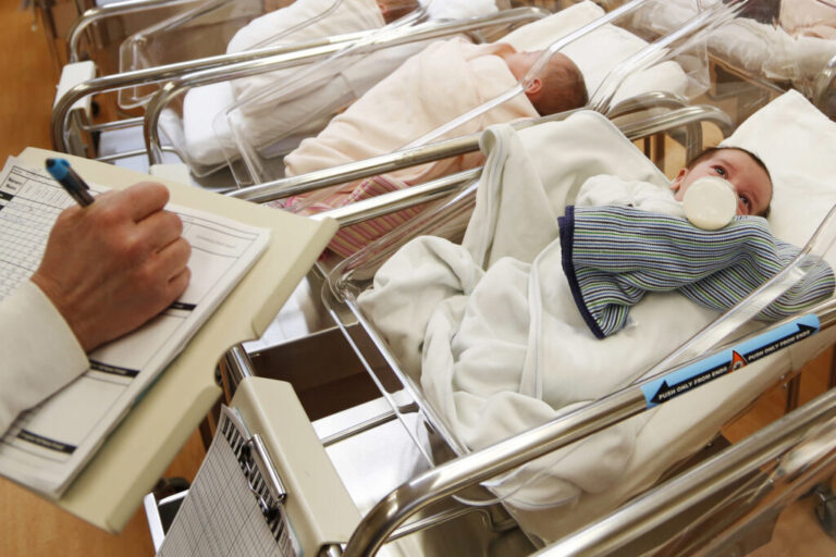 File photo showing babies in a U.S. maternity ward. The fertility rate in the U.S. has dropped steadily in the U.S. Last year there were roughly 710,000 fewer children born in the U.S. compared with the peak in 2007.