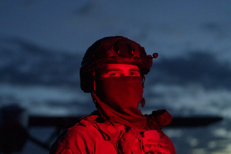 Call sign Push, operator of the First Center of Unmanned Systems says he launches the drones almost every night.