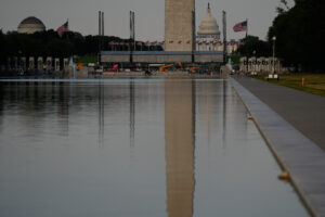 Reflecting Pool liner was cut with a sharp knife or razor, National Park Service says