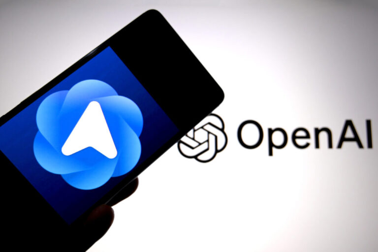 In this photo illustration, a ChatGPT Atlas browser logo is seen displayed on a smartphone with an Open AI logo in the background.