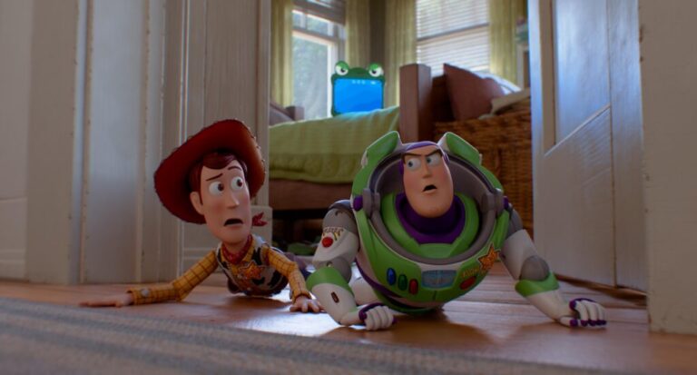 Woody and Buzz Lightyear in Toy Story 5.