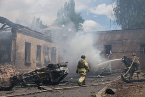 Ukraine unleashes one of its heaviest drone bombardments, as Russia strikes Ukraine