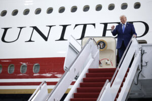 Air Force One, gifted to Trump from Qatar, arrives at Joint Base Andrews
