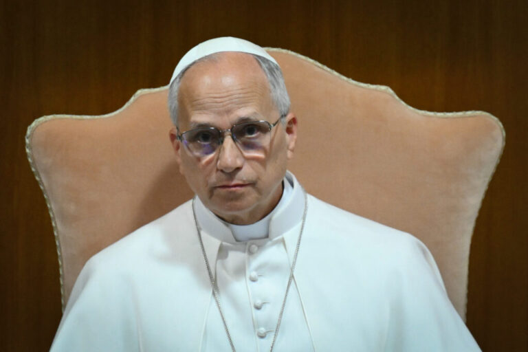 Pope Leo XIV attends the presentation of his first Encyclical Letter