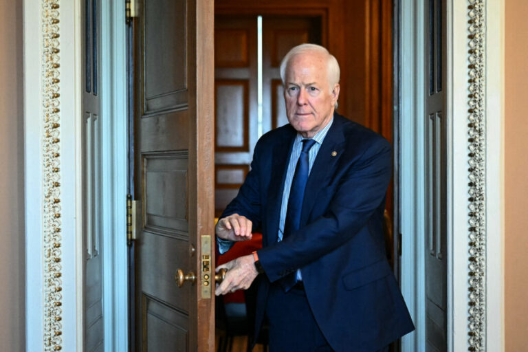 Sen. John Cornyn, R-Texas, departs a meeting with Senate Republicans at the Capitol on June 4, 2026.