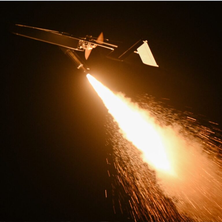 A Ukrainian long-range drone launched by servicemen of the 9th Kairos Battalion of the