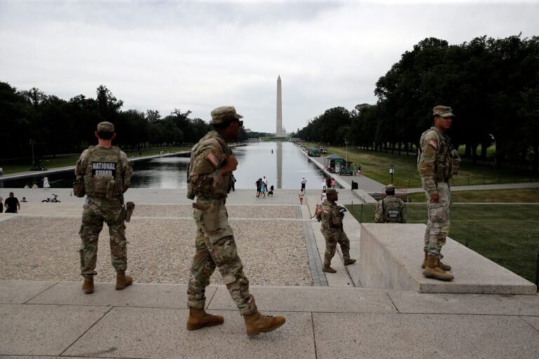 In a first since Trump deployed the guard to D.C., Democrats are sending troops
