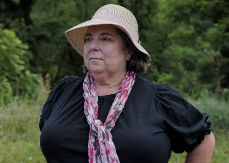 Elizabeth Kerwin, 58, poses for a photo ahead of the America 433 pop up event at Harpers Ferry National Park. Kerwin spent the last three years working on a new park exhibit about African-American history, which was cancelled due to new federal guidelines.