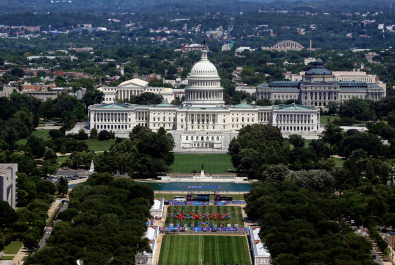 The U.S. Capitol and National Mall is seen on June 13, 2026.