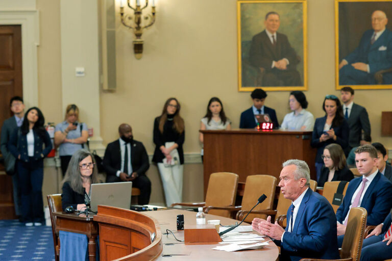 Health and Human Services Secretary Robert F. Kennedy Jr. testifies during a hearing of the House Committee on Ways and Means on Capitol Hill on April 16, 2026 in Washington, DC.