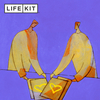 Illustration in a painterly style shows two figures standing at a table, looking down at a contract. The contract has two hearts drawn on it, representing a prenuptial agreement, signed before the couple is married.