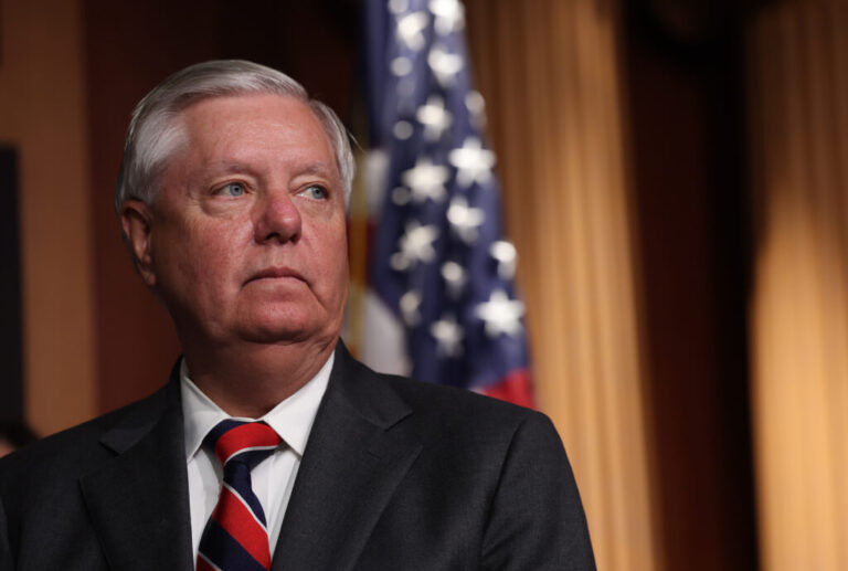 Sen. Lindsey Graham, R-S.C., attends a press conference on Dec. 7, 2023. South Carolina's governor has named Graham's sister, Darline Graham Nordone, to serve out his term.