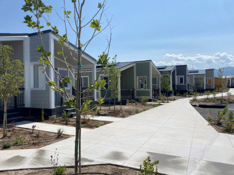 The Other Side Village is building tiny cottages in Salt Lake City as part of its program to help people who've been chronically homelessness. The organization also runs businesses to create jobs for residents.