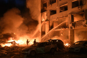 Russian missile and drone attack on Ukraine’s capital kills at least 10