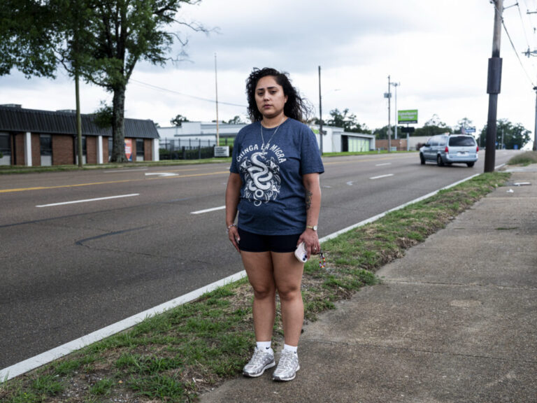 Maria Oceja, a community organizer and co-founder of Vecindarios901, along Summer Avenue in Memphis, TN. Summer Avenue has been one of the more active areas where members of the Memphis Safe Task Force patrol.