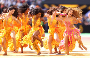 A cavalcade of international stars headlined the World Cup’s first-ever halftime final show