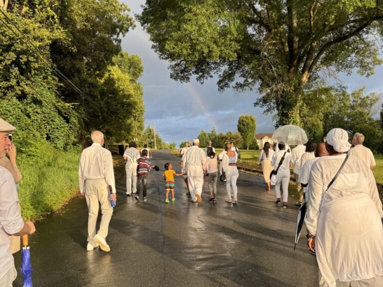 A production still from Walking Water, a site specific performance by Cornerstone Theater Company in September 2024. The Los Angeles-based arts organization was among the hundreds of groups who lost funding from the National Endowment for the Arts this week.