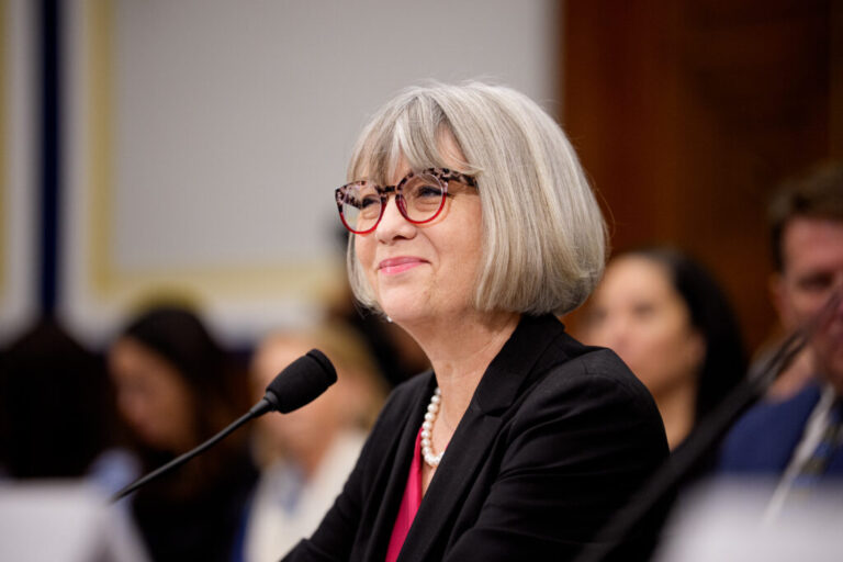 Anthea Hartig, director of the National Museum of American History, appearing in front of the House DOGE subcommittee on Capitol Hill on Tuesday.