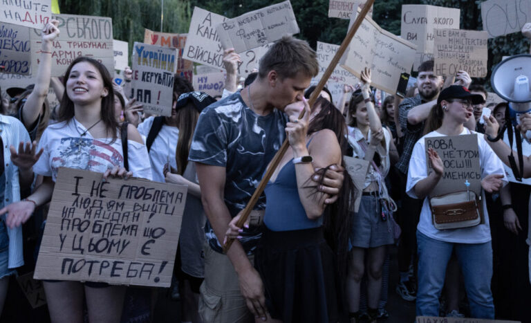Protests erupted in Kyiv on Friday as President Volodymyr Zelensky dismissed Mykhailo Fedorov as Ukraine's defense minister who was credited with bringing technology improvements to Ukraine’s military. The move is part of his administration's latest government overhaul.