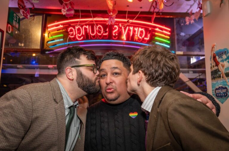 Ryan Benk and Ryan Ricciardi are married by their friend Cesar Garcia this year.