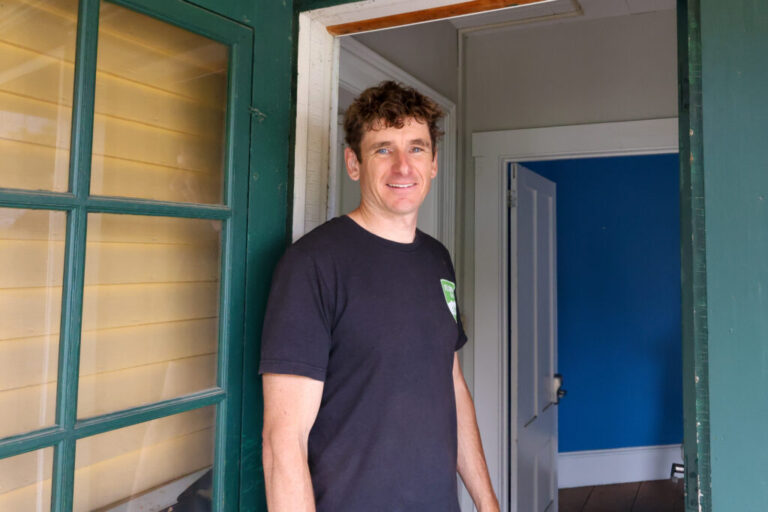 Angus McCusker with Vermont Huts and Trails is working to create accessible accommodations along the Velomont Trail, including a multi-group space in Randolph and a hut in Chittenden that has been outfitted with accessibility in mind.