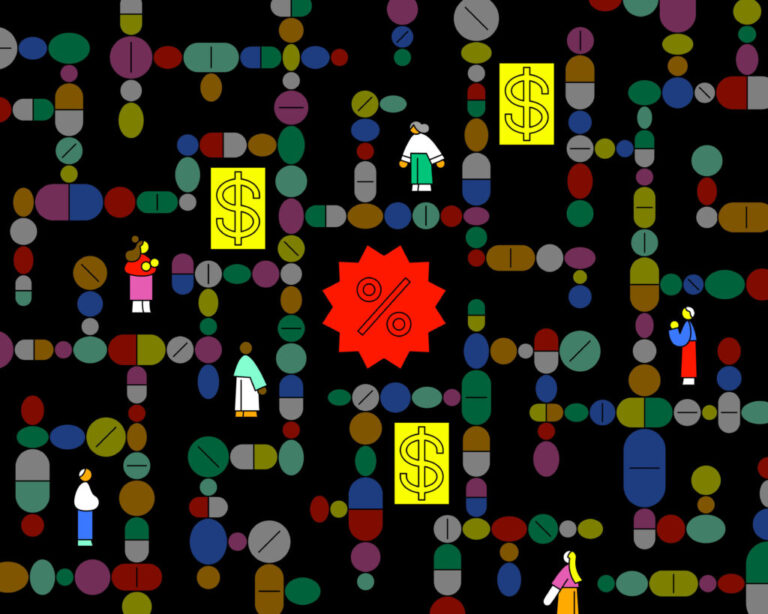 Patients navigate a maze to find their medicines at the right price.