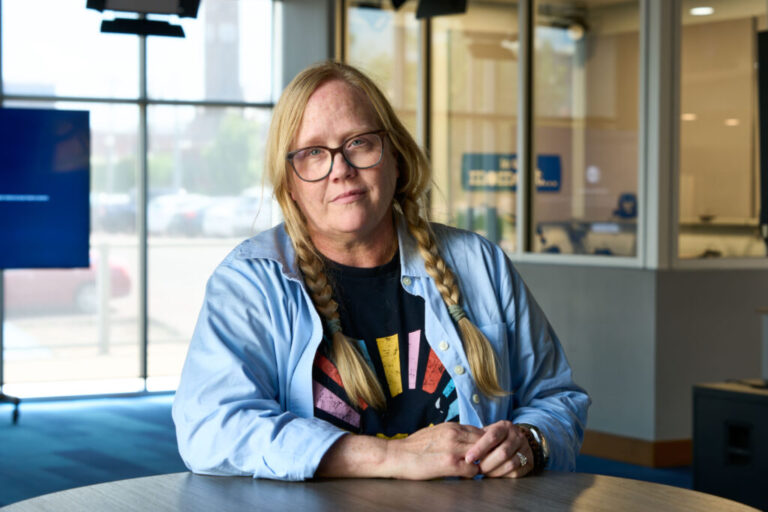 Lori Walsh is the host of South Dakota Public Broadcasting's In the Moment, at the SDPB studios in Sioux Falls.