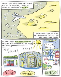 COMIC: Temps are predicted to hit 106 in Egypt this week. How do people stay cool?
