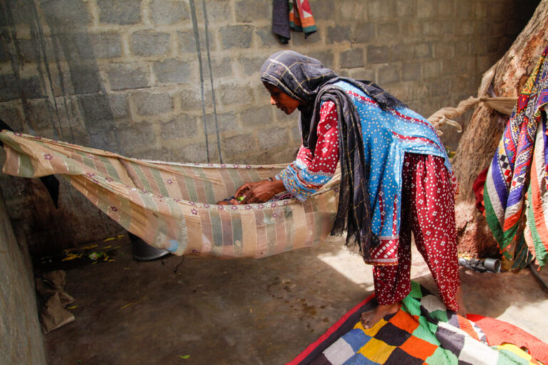 Baby Ladoo’s grandmother comforts the five-month-old baby. Ladoo’s mother Mariam, 17, says her son was born prematurely at around seven months gestation. She couldn’t afford follow up care, so she bought him home and is hoping for the best. About 1 in 4 babies in this fishing settlement of Rehri Goth are born prematurely, nearly double the national rate of 14% — and that’s one of the world’s highest. Scientists in a nearby university say they may have uncovered a bacteria that acts as an indicator of whether a women is likely to birth full term, or pre-term.