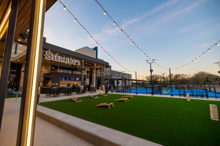 The B&B Theatre in Red Oak, Texas features cornhole, along with pickleball, bocce, and more.