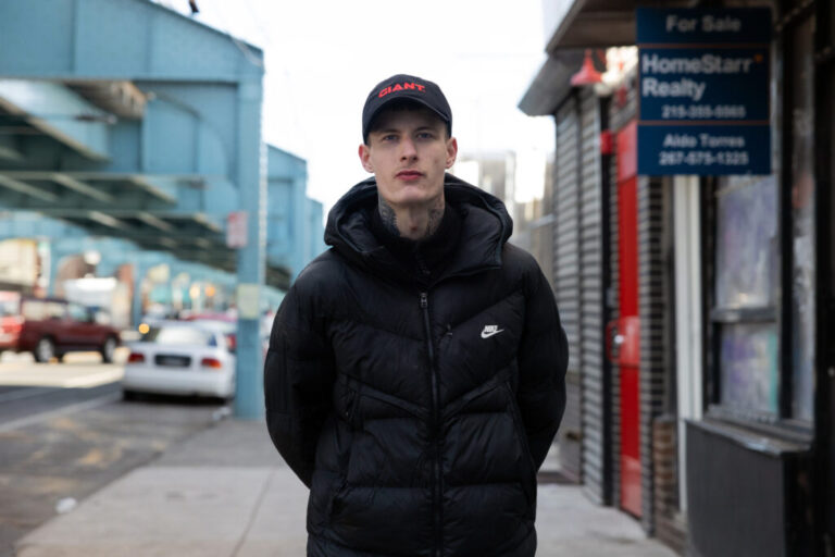 Justin Carlyle, age 23, photographed on the street in Kensington, a neighborhood of Philadelphia, has lived with addiction to fentanyl and other drugs for a decade. After a decade when overdoses devastated young Americans, drug deaths among people in the U.S. under age 35 are plummeting. The shift is saving thousands of young lives every year.