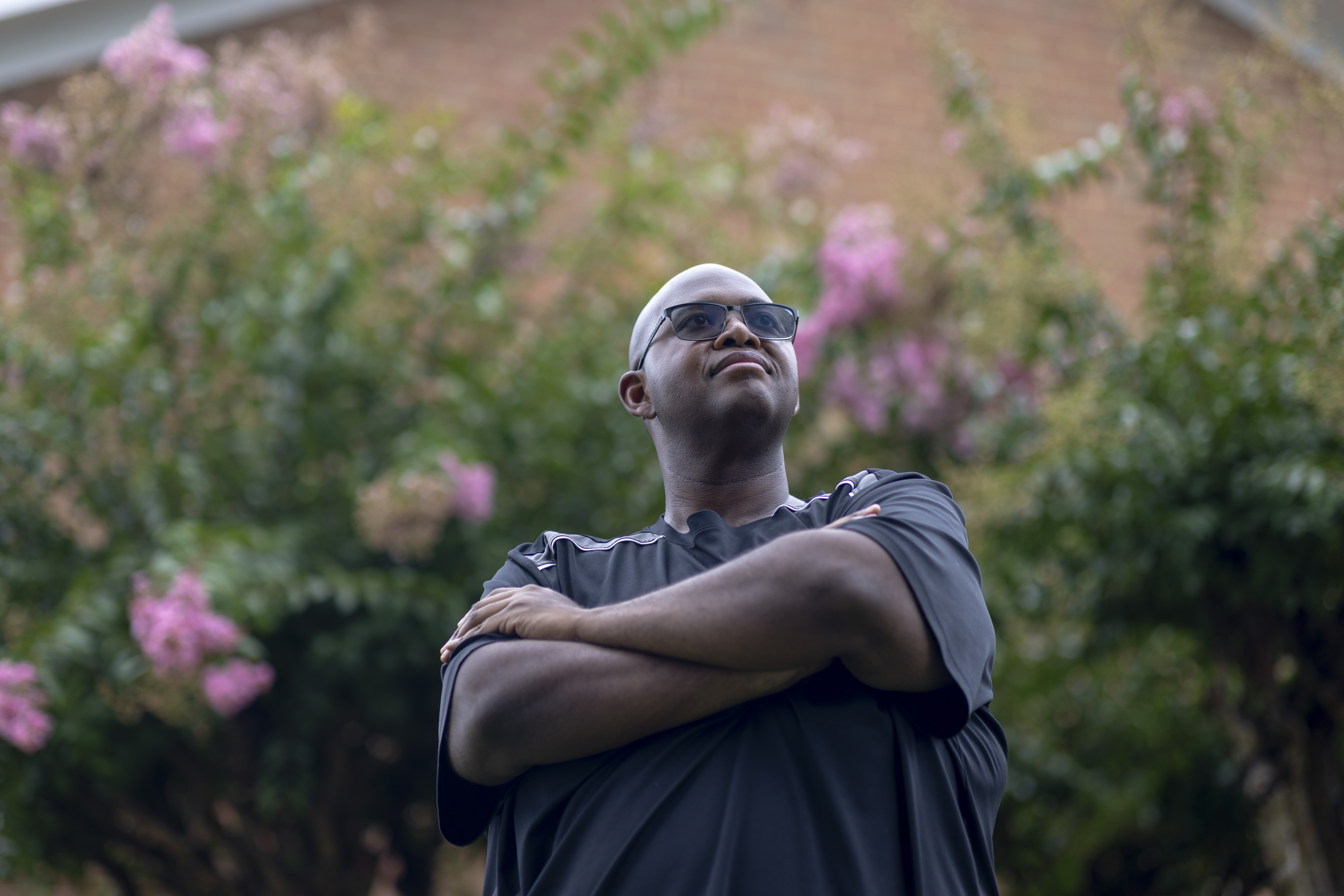 Jay Washington, 38, stands for a portrait at his residence in Athens, Ga., earlier this month. Washington would like to own a home, but after a cycle of underemployment, he's not sure whether he'll ever be able to.