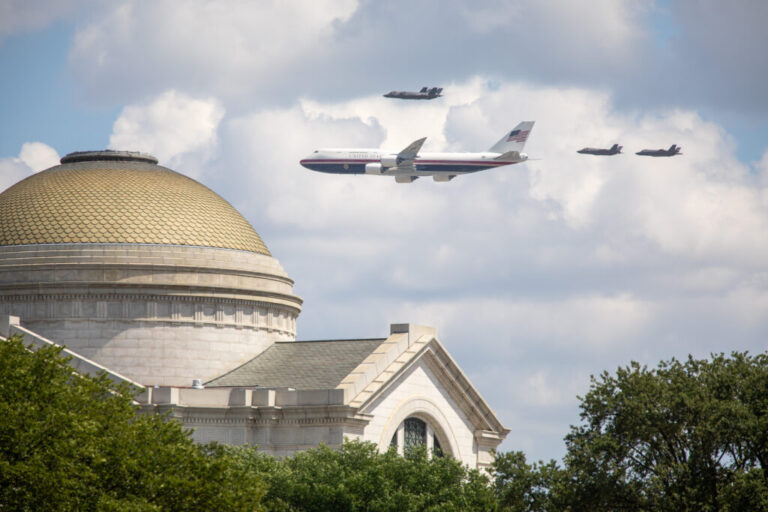 The Freedom 250 Grand Prix of Washington, D.C. had a flyover of the new version of Air Force One.