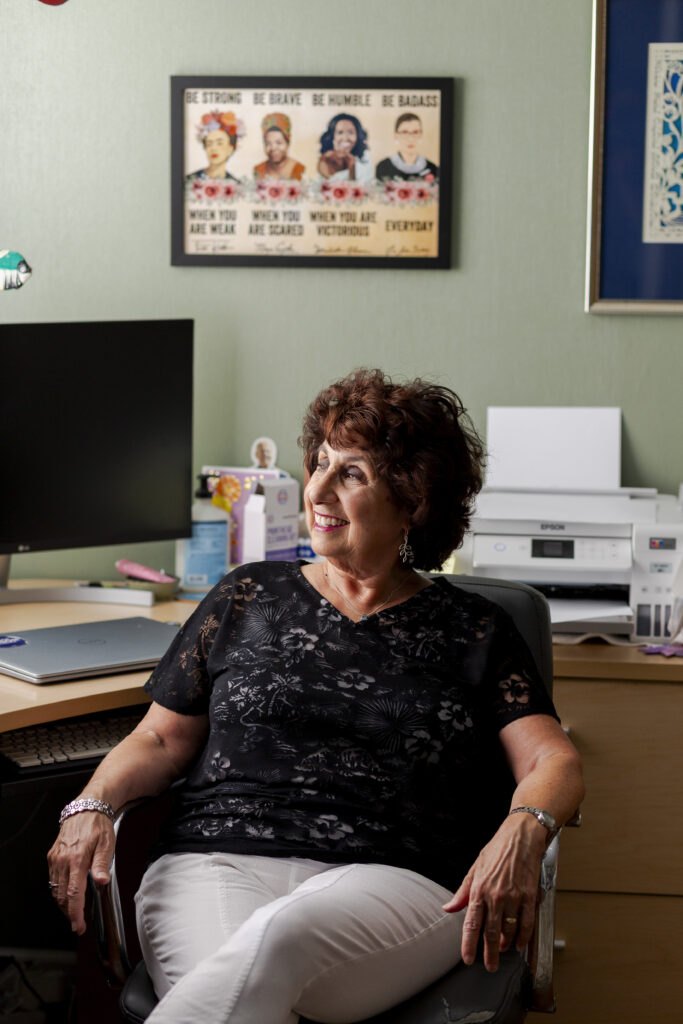 Debbie Rosenman, a retired elementary school teacher at her home who plans to vote for Abdul El-Sayed for Senate in the upcoming election on July 31, 2026 in Bloomfield Hills, Mich.