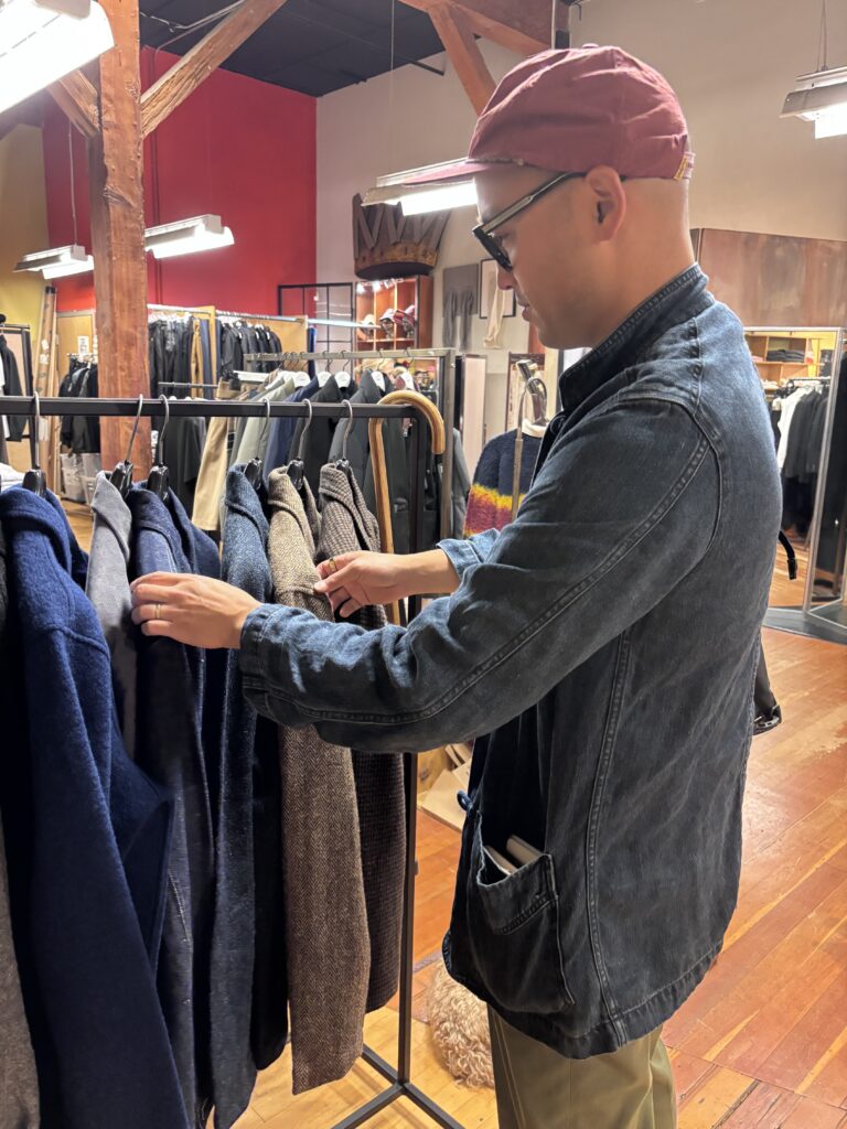 AI data analyst Edwin Zee shops for work attire.