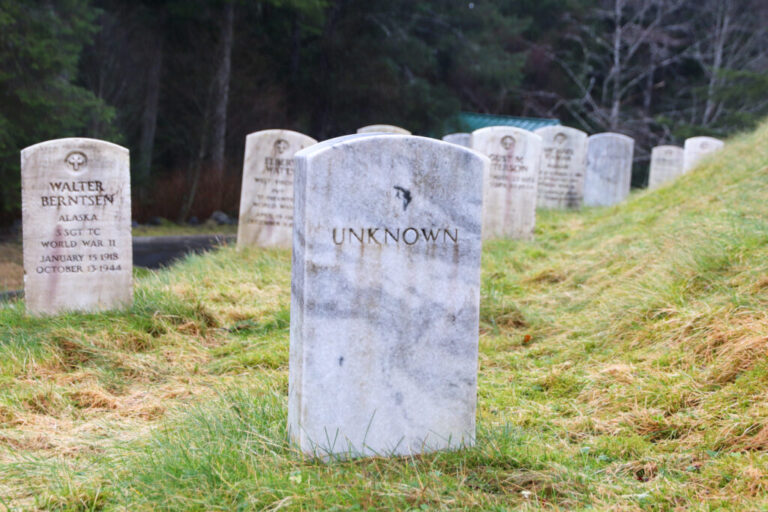 The headstone of an unidentified soldier known as