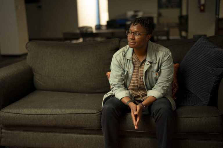 Jac Archer, Policy Director at Spokane Community Against Racism, on July 31, 2026 awaits appeal while facing conspiracy charges after attending an ICE protest in Spokane, Wash.