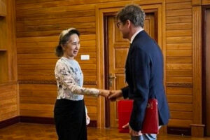 Rare photos of ex-Myanmar leader Aung San Suu Kyi give her family hope