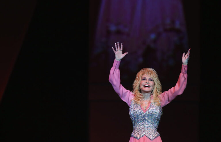 Dolly Parton performs live for fans at Vector Arena on Feb. 7, 2014 in Auckland, New Zealand.