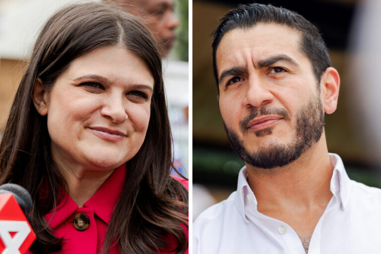 Haley Stevens speaks and interacts with voters at Councilwoman Mary Waters’ 5th Annual Senior Summer Sizzler event on July 28, 2026 at Eastern Market in Detroit, Mich.; Dr. Abdul El-Sayed at a community meetup with voters and supporters in Rouge Park on July 26, 2026 in Detroit, Mich.