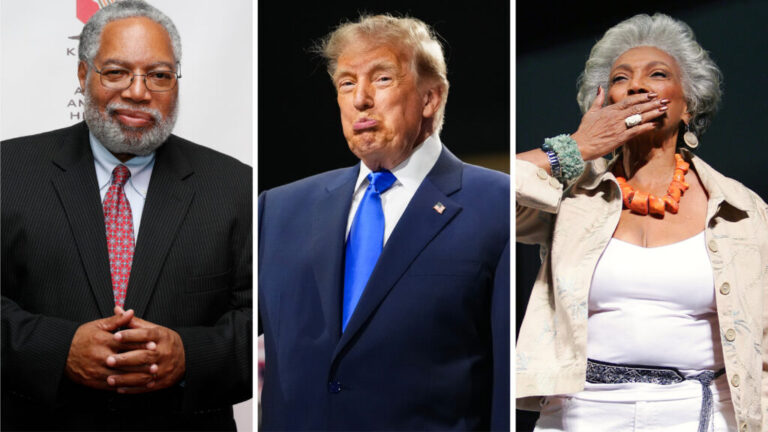 From left: Lonnie Griffith Bunch III, the president, Nichelle Nichols aka Uhura.
