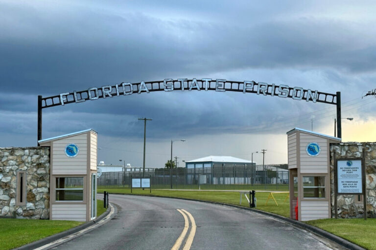 Of the 11 U.S. states that executed prisoners in 2025, Florida led the way with 19 executions. The entrance of the Florida State Prison in Starke, Fla., is pictured.