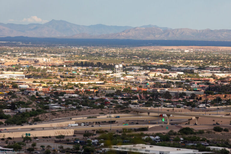 Manufactured homes can often be found in heavily paved parts of cities like Phoenix and Tucson. Asphalt and pavement can increase temperatures in their proximity, and there are often fewer trees nearby. So heat exposure can be more intense.