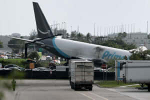 ‘Multiple patients’ after Amazon cargo plane crashes at Miami airport