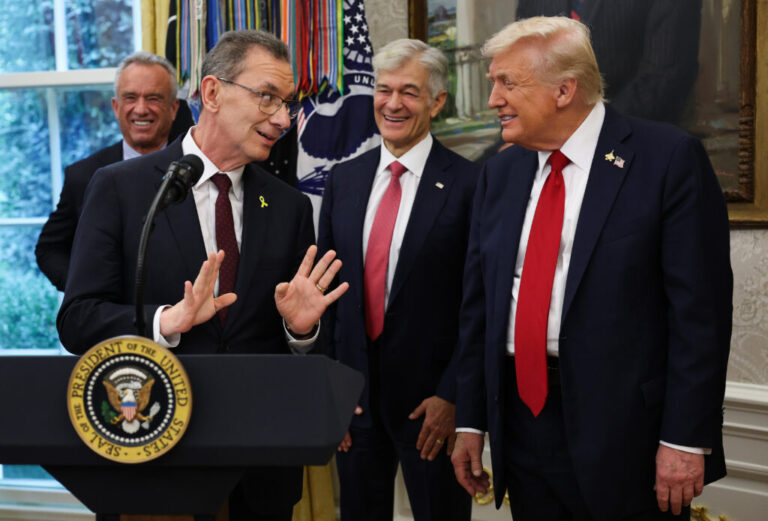 Pfizer CEO Albert Bourla joined President Trump at the White House last year on Sept. 30 to announce a voluntary agrreement to reduce some prescription drug prices. One element aimed to lower prices in the taxpayer-funded Medicaid program, but the program is still being built, and details about which drugs will be discounted remain under wraps.