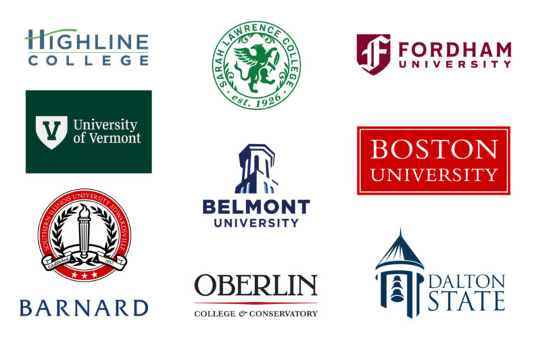 NPR's 2026 College Podcast Challenge finalists' colleges and universities.