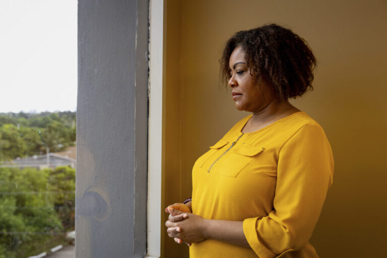 Farah Larrieux, chair of the Miramar Haitian-American Residents and Business Owners Association (MHARBO), poses for a portrait at the Family Action Network Movement offices on Friday, Sept. 4, 2026, in Miami, Fla. Eva Marie Uzcategui for NPR