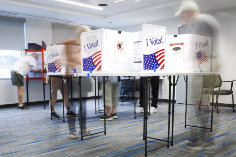 Voters cast their ballots on Sept. 18 in Arlington, Virginia.