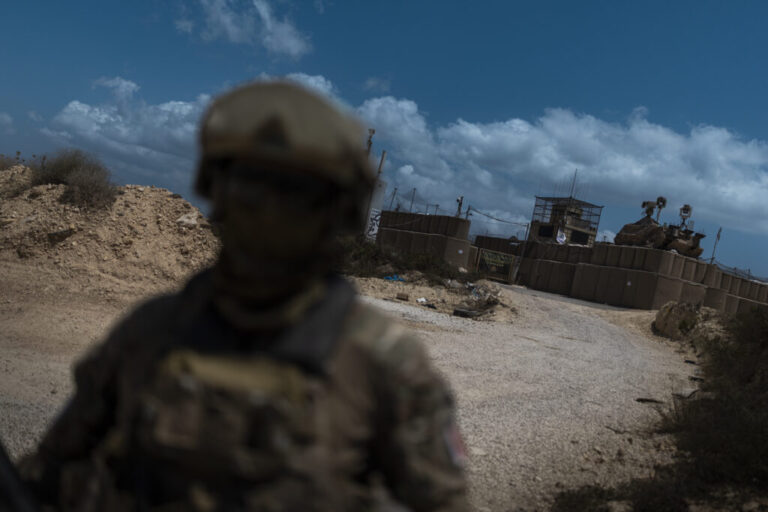 French UNIFIL peacekeepers patrol outside a military position taken over by the Israeli army. Israel has established a restricted buffer zone beyond the newly drawn “yellow line,” a boundary introduced shortly after the ceasefire. The area has revived memories of Israel’s 18-year occupation of southern Lebanon, which ended in 2000. Lebanese civilians are prohibited from entering the zone, which covers approximately 6% of the country’s territory.
